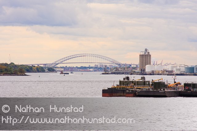 The Bayonne Bridge from the Staten Island Ferry